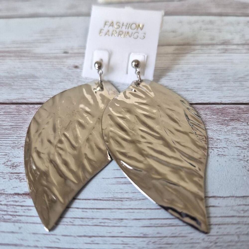 Vintage 1980s Drop Leaf Earrings